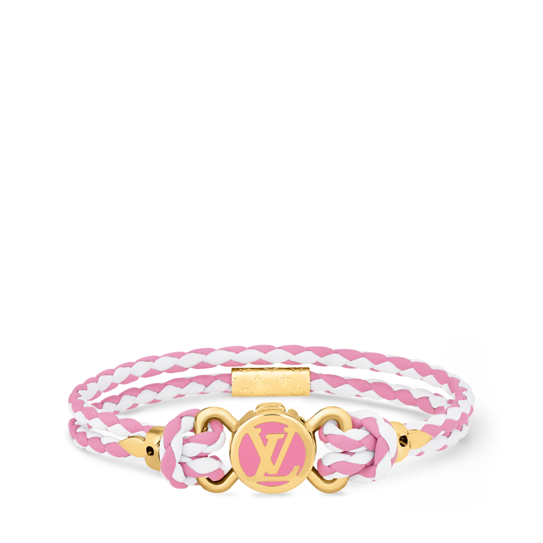 Louis Vuitton ピンク 編み込み ブレスレット クリックイット LV Clic It Bracelet Other Leathers - Women - Fashion Jewelry